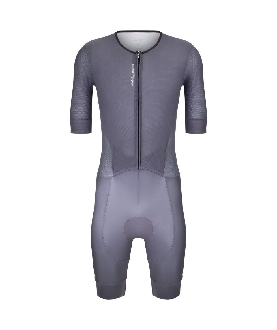 Santini Leaf Men's Triathlon Suit (Grey) | Cycling Gears Hub - Cycling Gears Hub