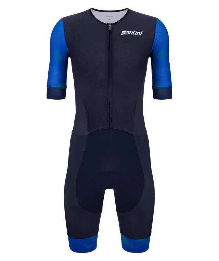 SANTINI LEAF TRISUIT (SH.SLEEVE)-BLUE