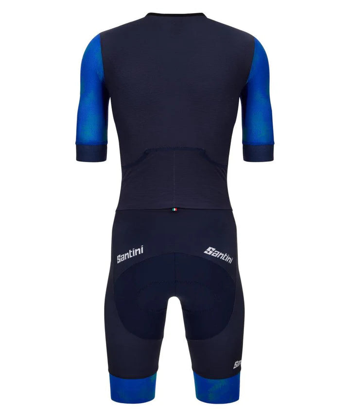 SANTINI LEAF TRISUIT (SH.SLEEVE)-BLUE
