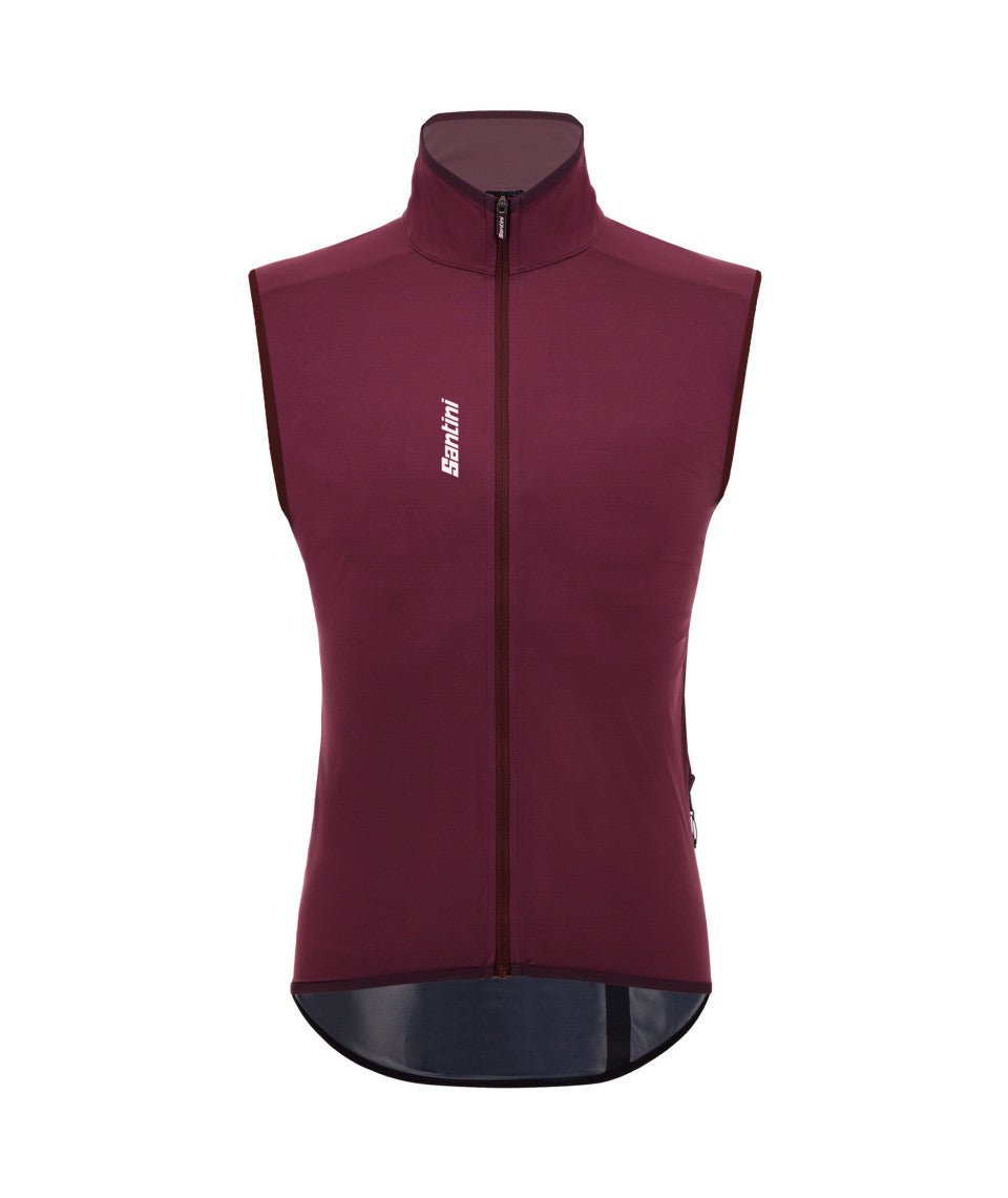 Santini Magic Unisex Cycling Rain Vest (Burgundy) | Cycling Gears Hub - Cycling Gears Hub
