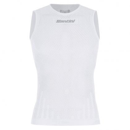 Santini Mesh Mens Cycling Baselayer (White) | Cycling Gears Hub - Cycling Gears Hub