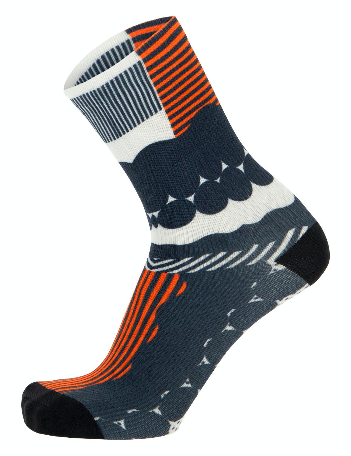 Santini Optic Unisex Cycling Socks (Fluo Orange) | Cycling Gears Hub - Cycling Gears Hub