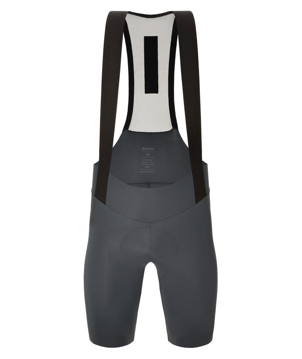Santini Plush Men's Cycling Bibshorts (Grey) | Cycling Gears Hub