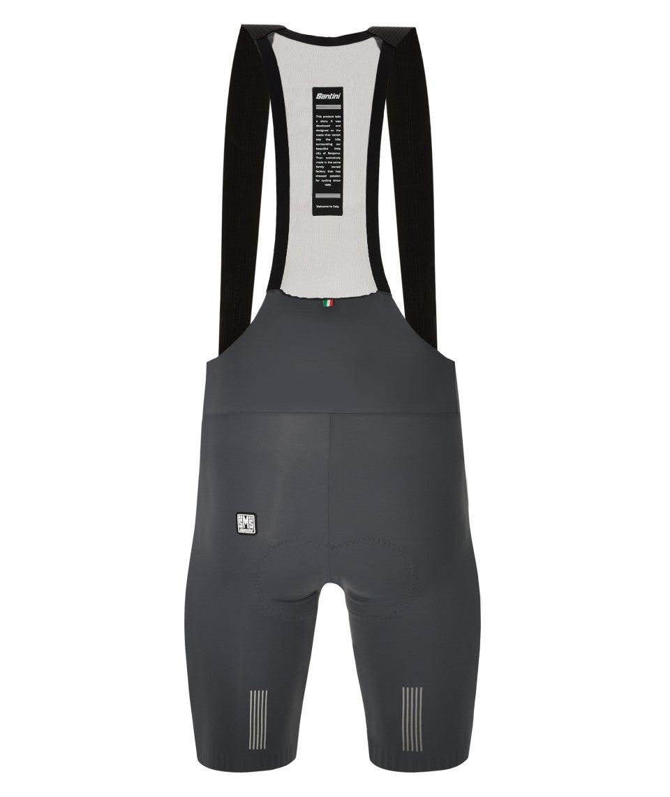 Santini Plush Men's Cycling Bibshorts (Grey) | Cycling Gears Hub