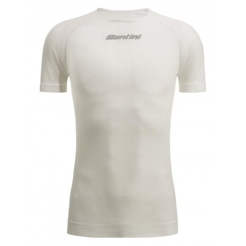 Santini Rete Short Sleeve Mens Cycling Baselayer (White) | Cycling Gears Hub - Cycling Gears Hub