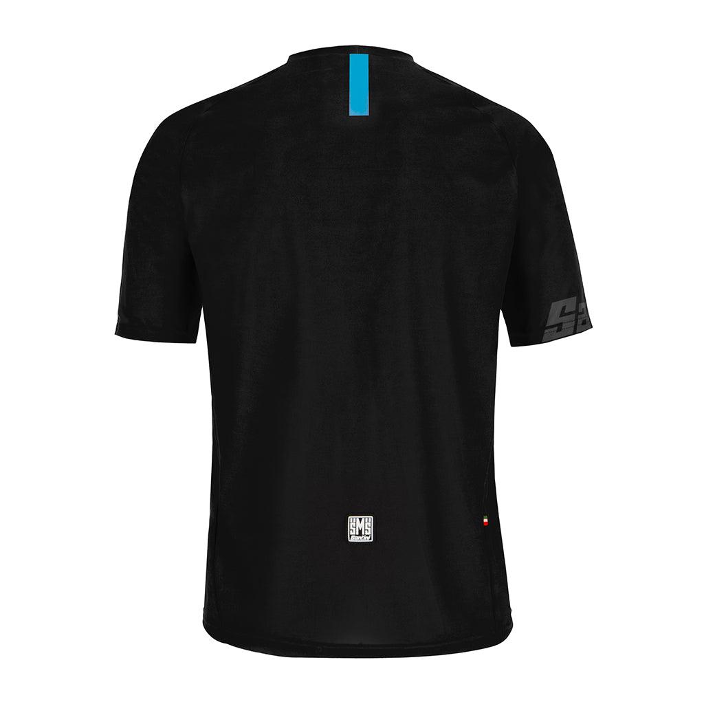 Santini Sasso MTB Mens Cycling Jersey (Black/Turquoise) | Cycling Gears Hub