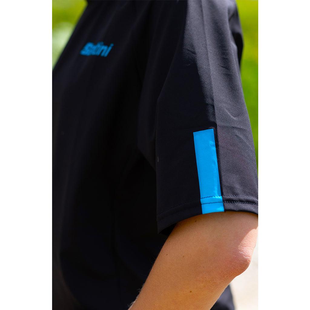 Santini Sasso MTB Mens Cycling Jersey (Black/Turquoise) | Cycling Gears Hub