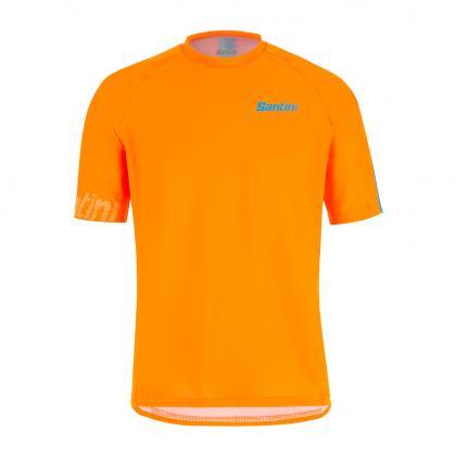 Santini Sasso MTB Mens Cycling Jersey (Flashy Orange) | Cycling Gears Hub