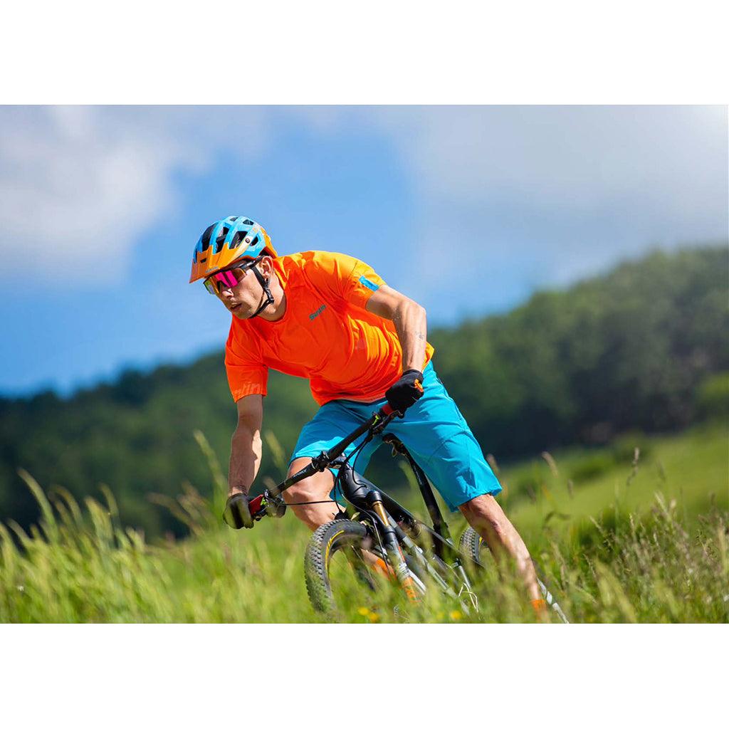 Santini Sasso MTB Mens Cycling Jersey (Flashy Orange) | Cycling Gears Hub