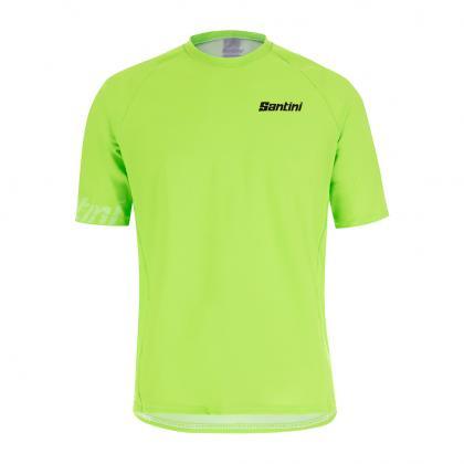 Santini Sasso MTB Mens Cycling Jersey (Fluo Green) | Cycling Gears Hub