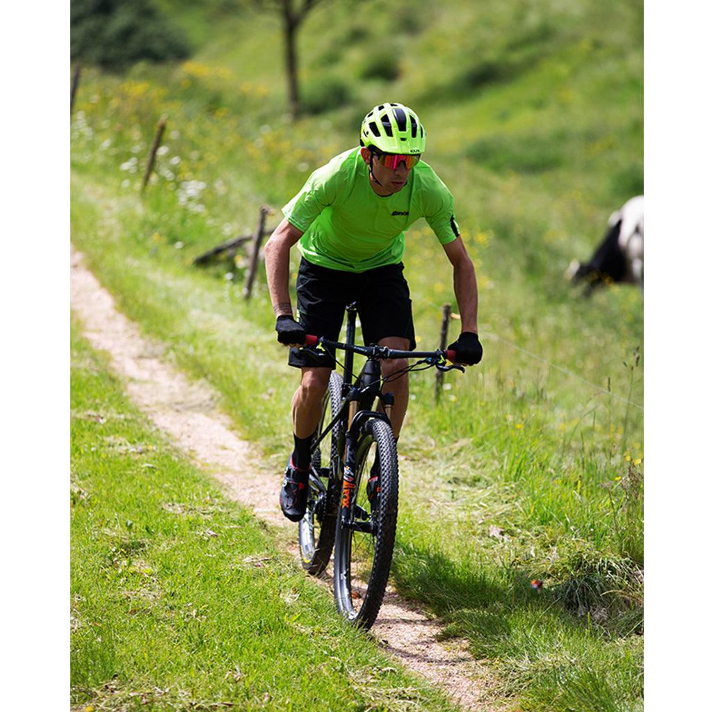Santini Sasso MTB Mens Cycling Jersey (Fluo Green) | Cycling Gears Hub