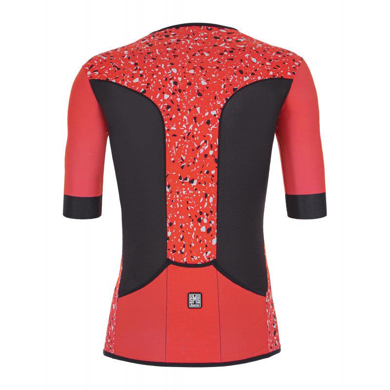 Santini Sleek Pietra Aero Mens Triathlon Jersey (Granatina) | Cycling Gears Hub