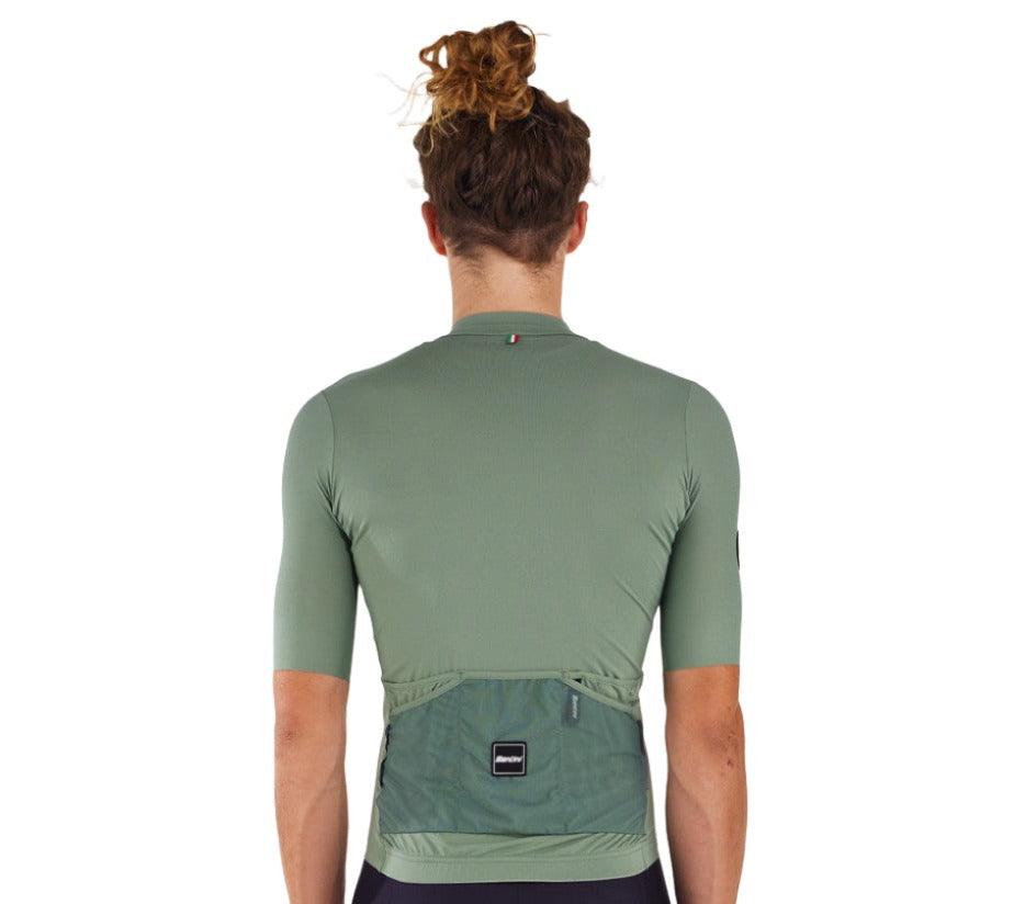 Santini Stone Unisex Cycling Jersey (Green) | Cycling Gears Hub