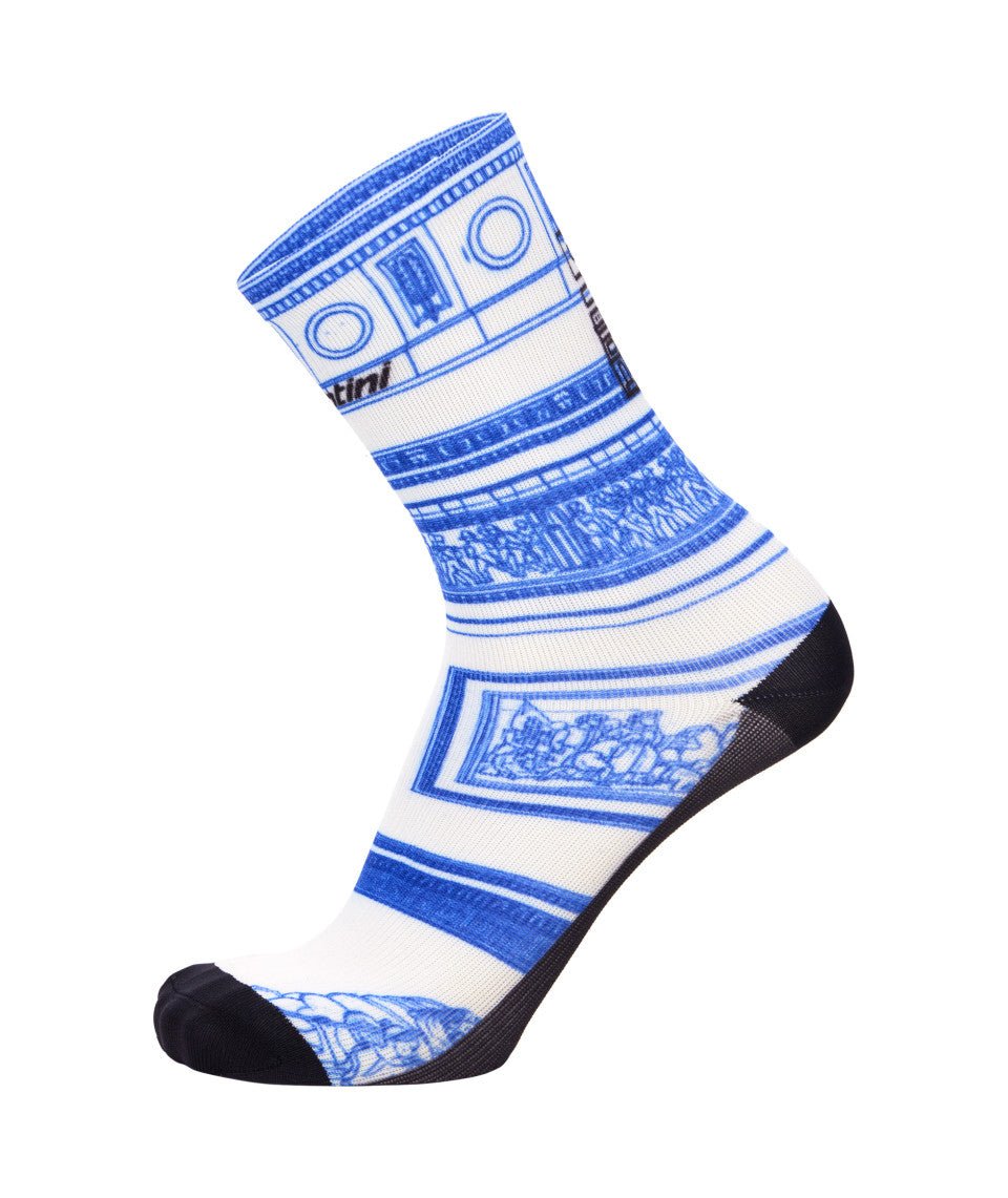 Santini Tdf Arrivée Arc De Triomphe Unisex Cycling Socks (Print) | Cycling Gears Hub - Cycling Gears Hub