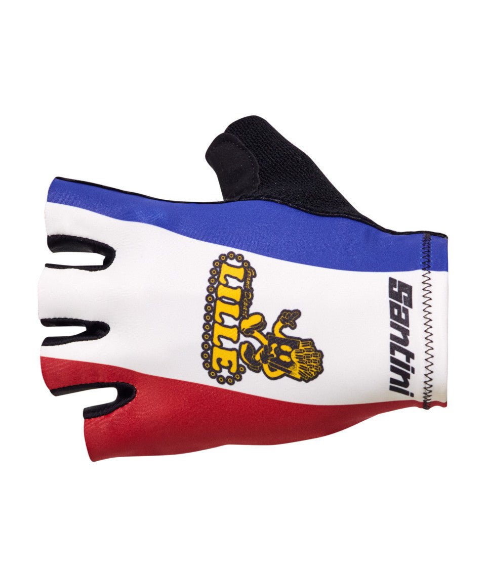 Santini TDF Grand Depart Lille Unisex Cycling Gloves (Print) | Cycling Gears Hub - Cycling Gears Hub