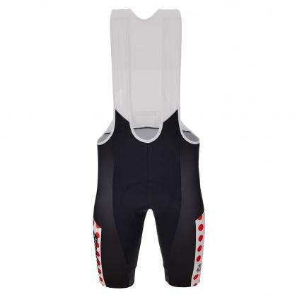 Santini TDF KOM Leader Men's Cycling Bibshorts (Black/Polka) | Cycling Gears Hub - Cycling Gears Hub