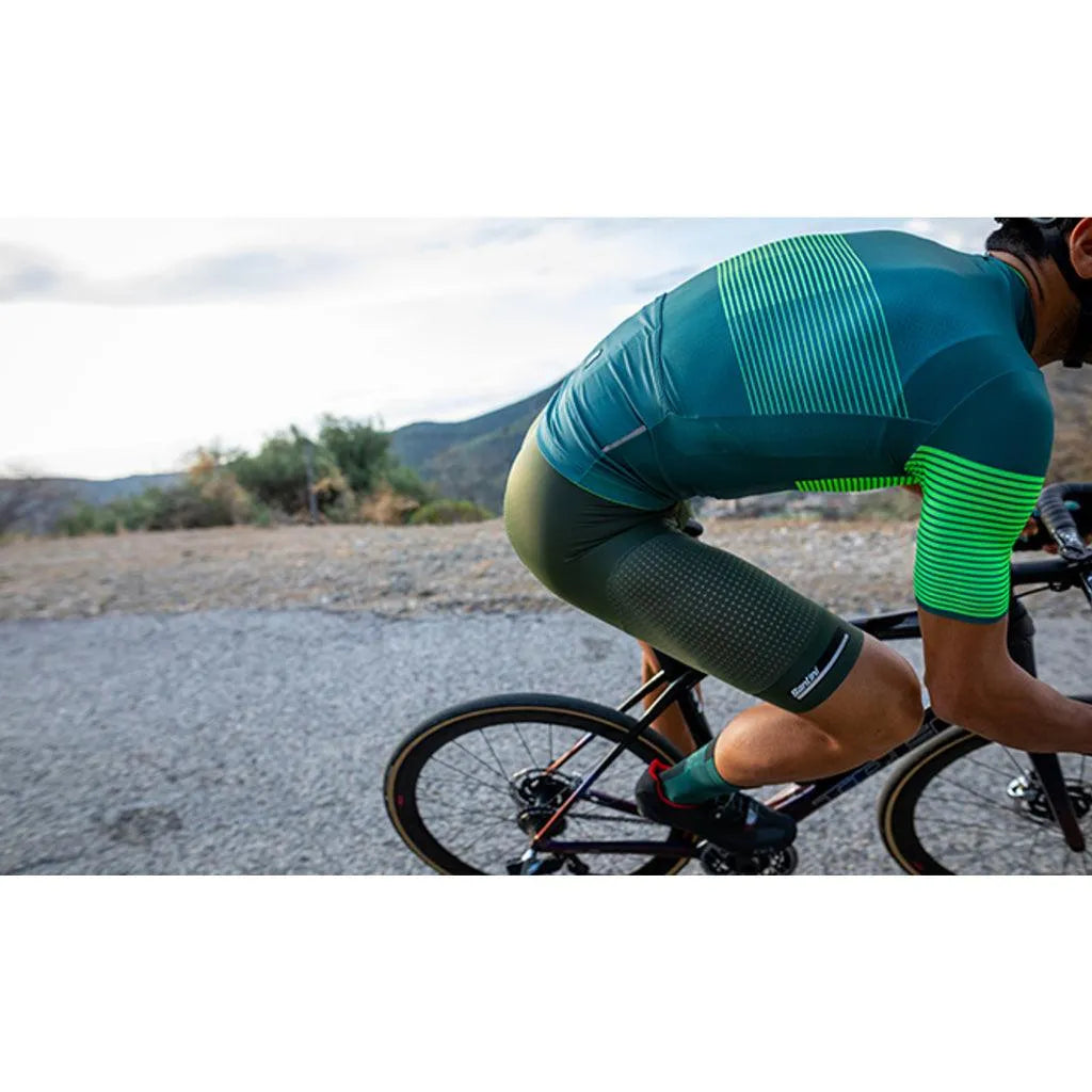 Santini Tono Freccia Mens Cycling Jersey (Green) | Cycling Gears Hub