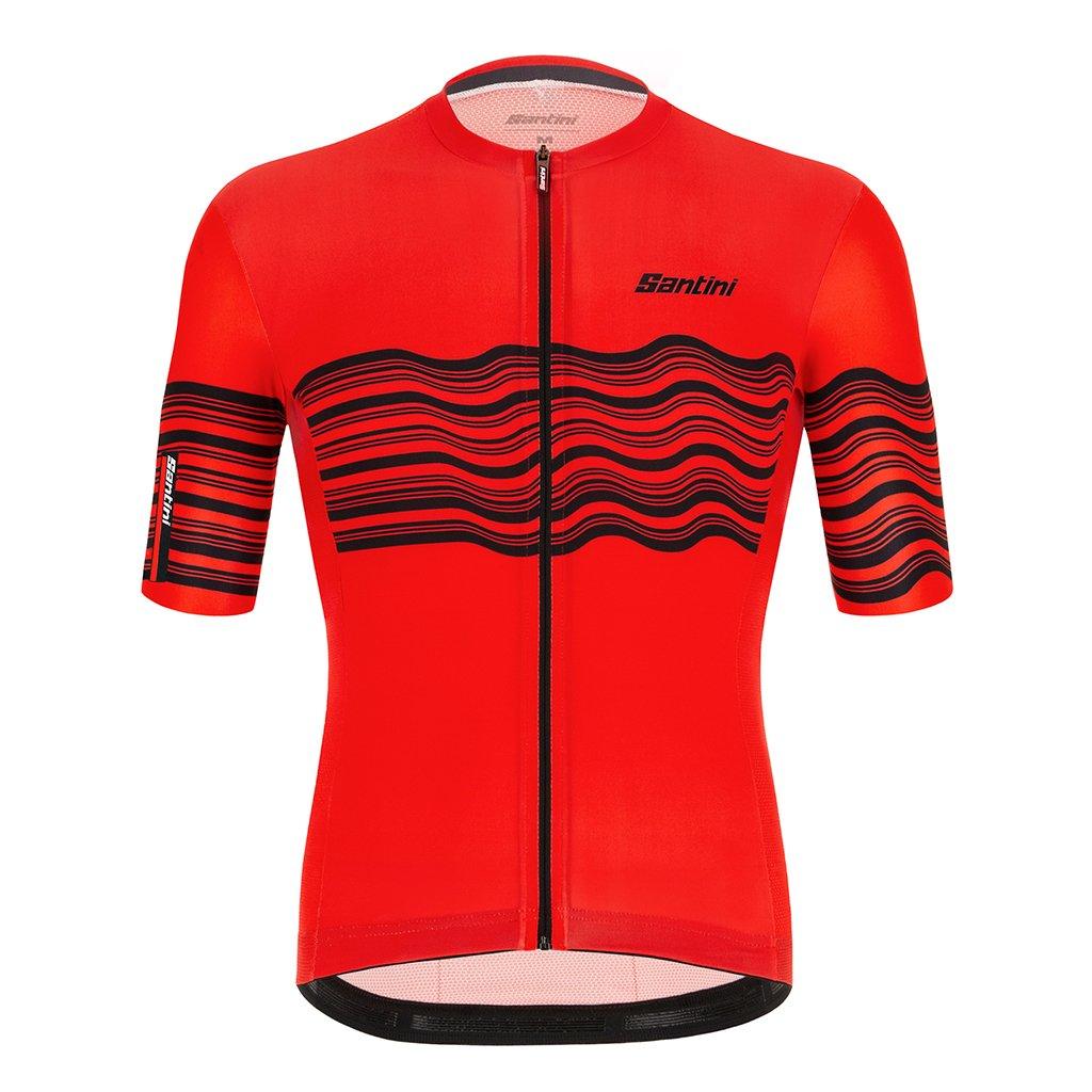 Santini Tono Profilo Mens Cycling Jersey (Red) | Cycling Gears Hub