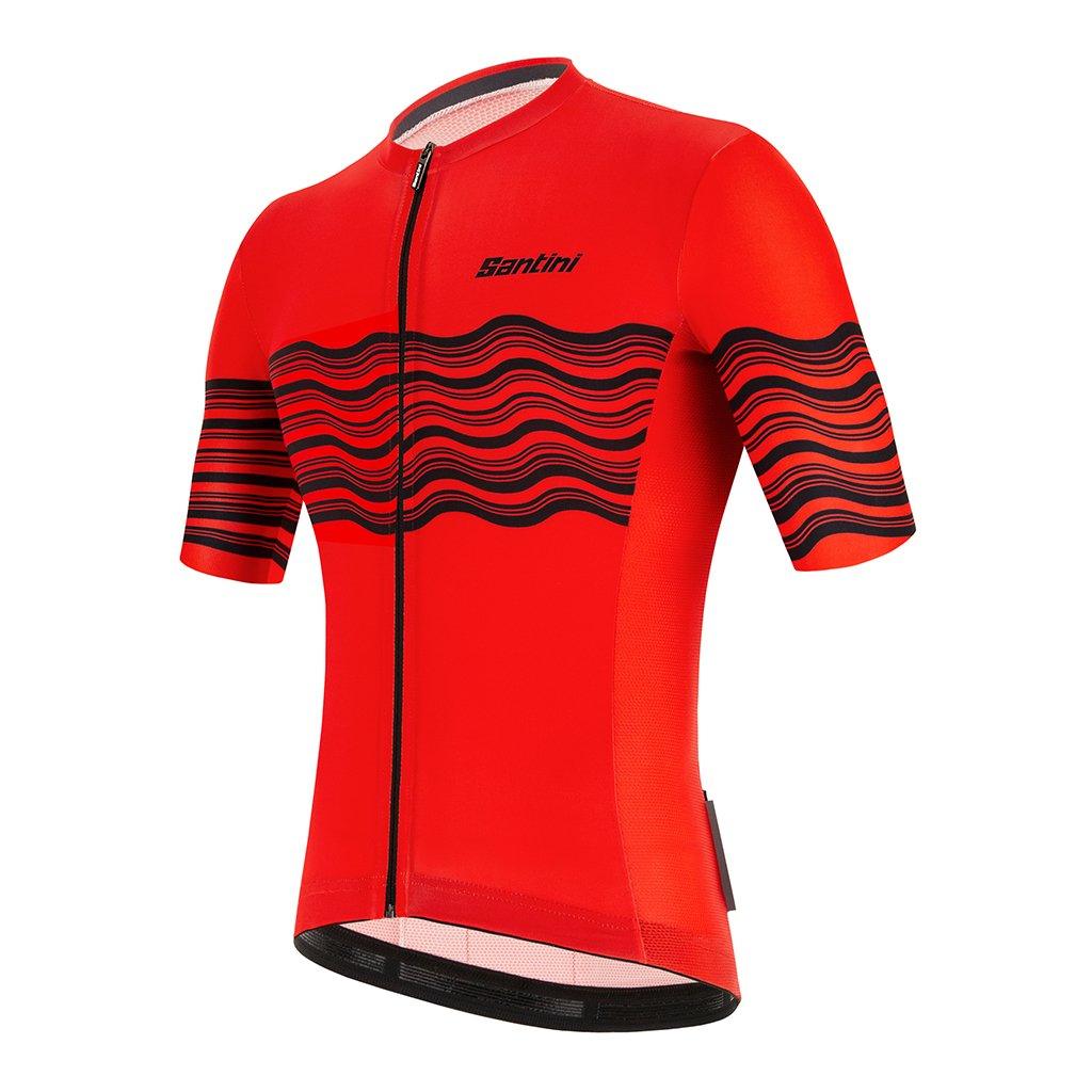 Santini Tono Profilo Mens Cycling Jersey (Red) | Cycling Gears Hub