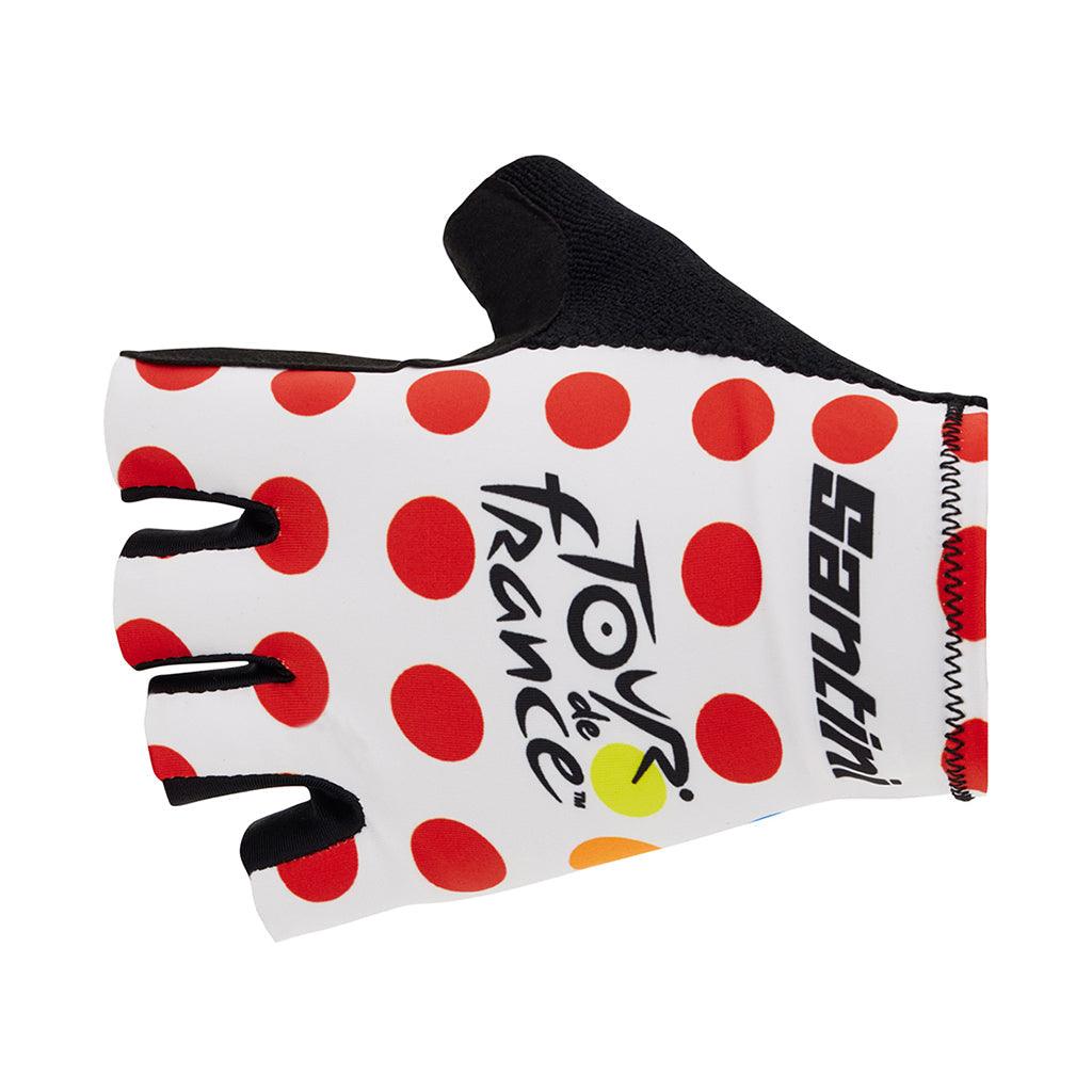 Santini Tour De France Best Climber Unisex Cycling Gloves (Polka Dots) | Cycling Gears Hub - Cycling Gears Hub