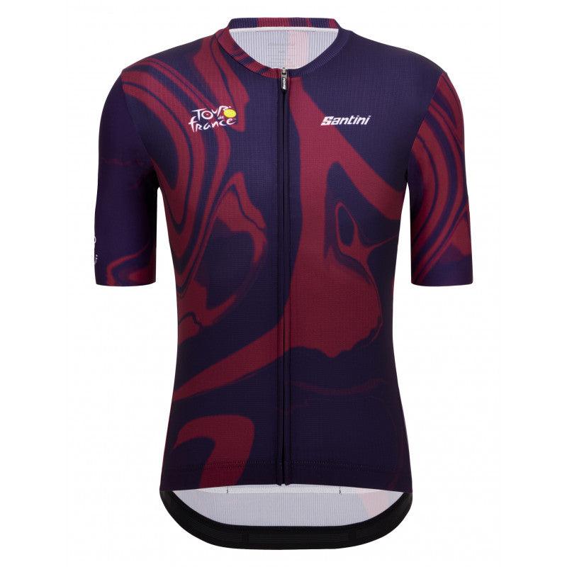 Santini Tour De France Bordeaux Men's Cycling Jersey (Print) | Cycling Gears Hub