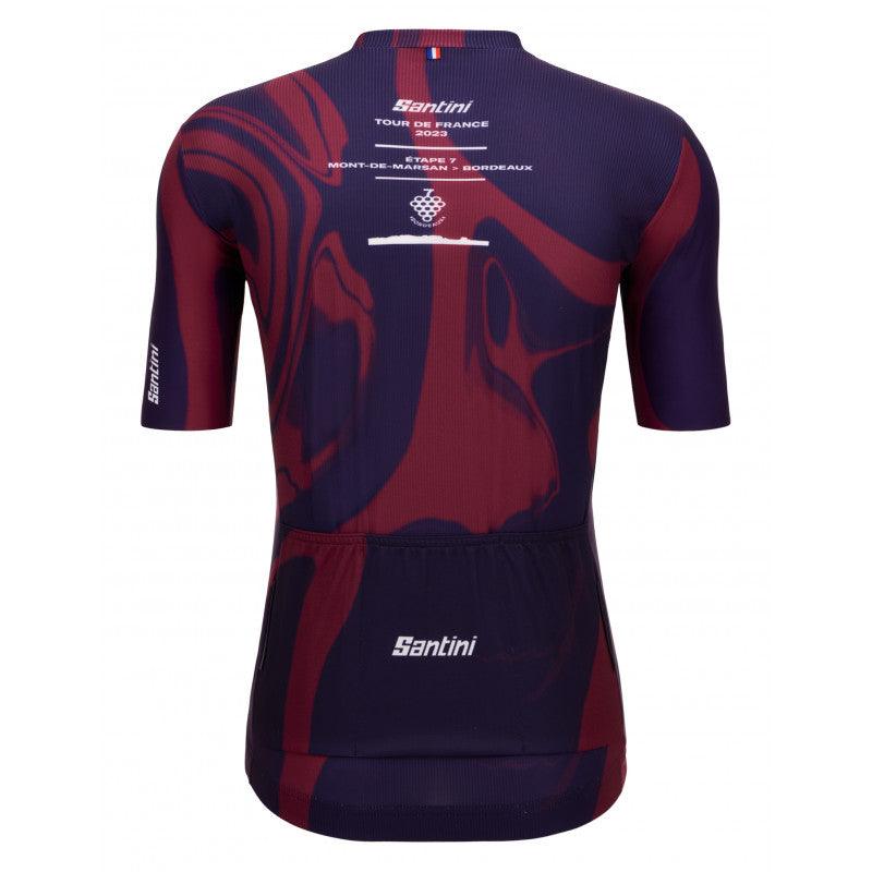 Santini Tour De France Bordeaux Men's Cycling Jersey (Print) | Cycling Gears Hub
