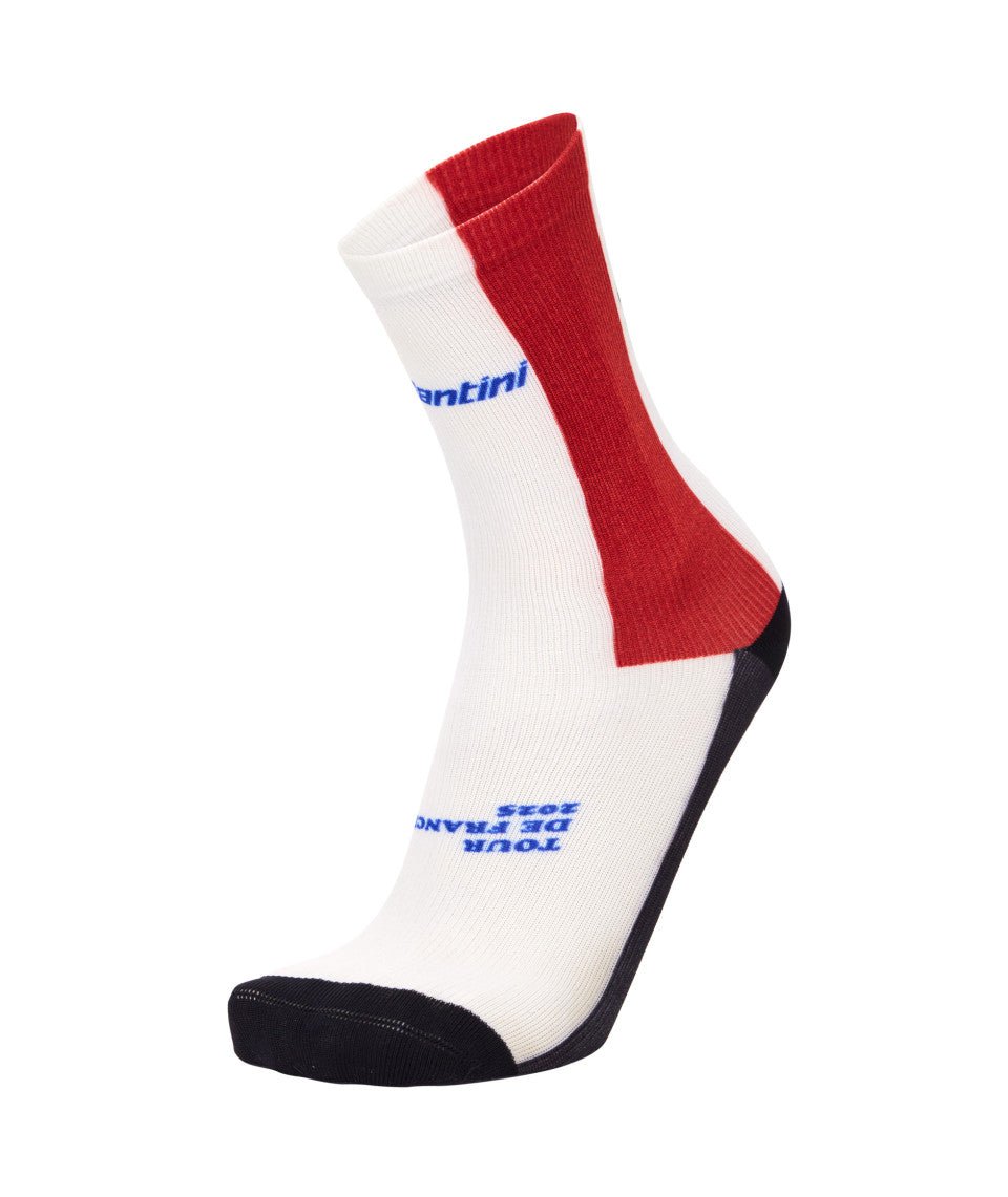Santini Tour De France Grand Depart Lille Unisex Cycling Socks (White) | Cycling Gears Hub - Cycling Gears Hub