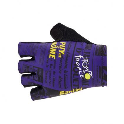 SANTINI TDF PUY DE DOME GLOVES-PRINT SIZE-S