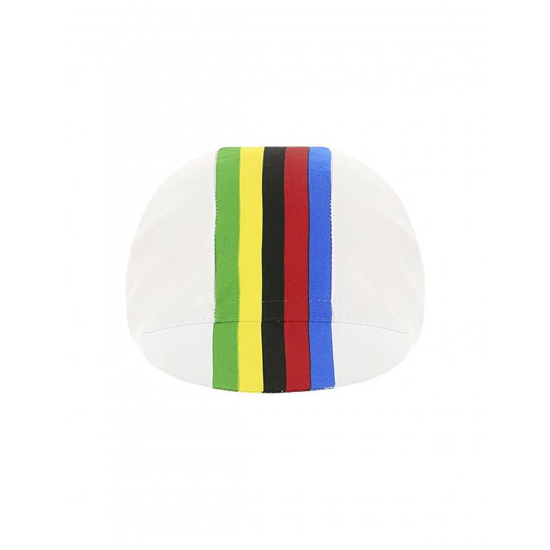 Santini UCI Rainbow Stripes Cycling Cap (White) | Cycling Gears Hub