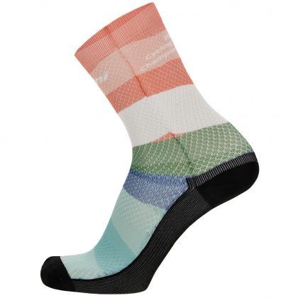 Santini UCI World Champ Unisex Cycling Socks (Cloudscape) | Cycling Gears Hub - Cycling Gears Hub