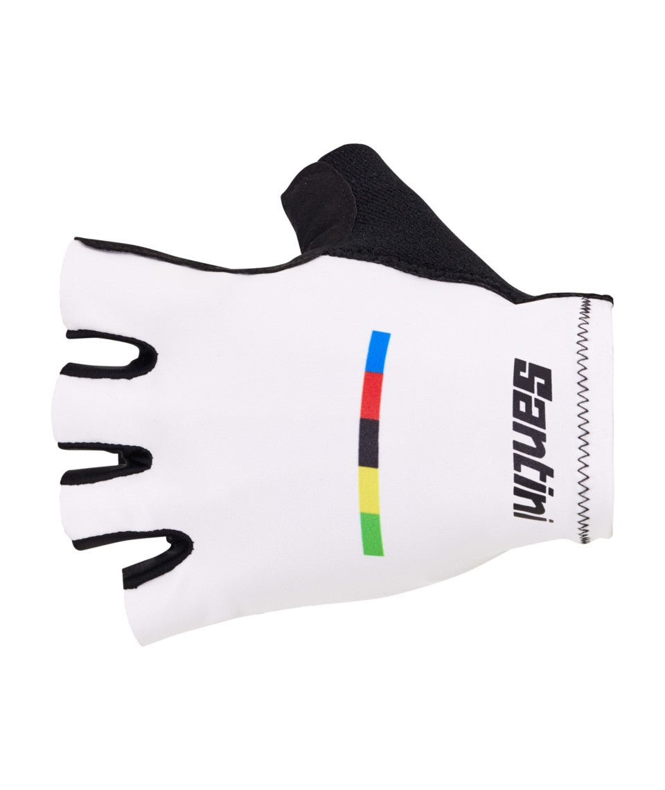 Santini UCI World Champion Unisex Cycling Gloves (Black) | Cycling Gears Hub - Cycling Gears Hub