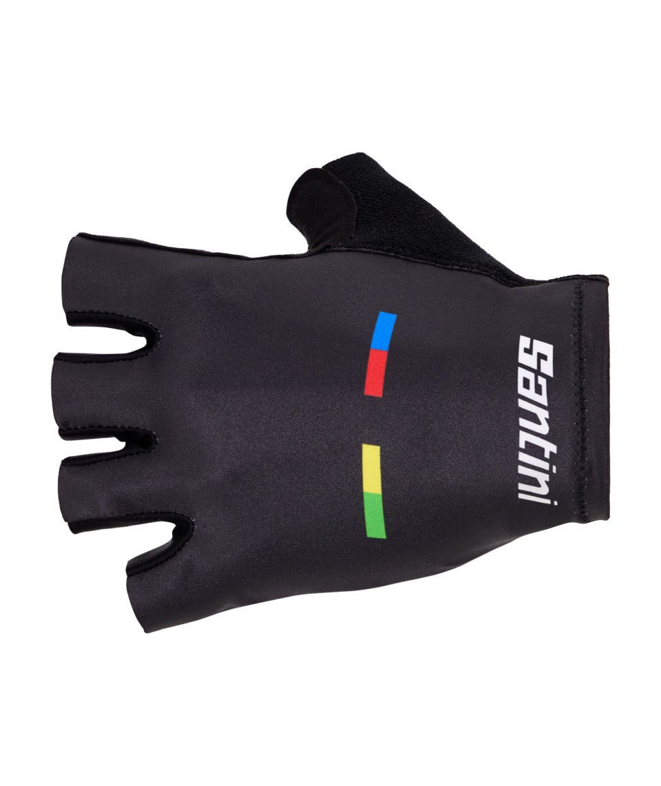 Santini UCI World Champion Unisex Cycling Gloves (White) | Cycling Gears Hub - Cycling Gears Hub