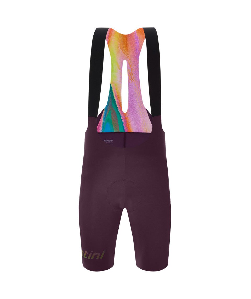 Santini Unico Edge Men's Cycling Bibshorts (Burgundy) | Cycling Gears Hub - Cycling Gears Hub