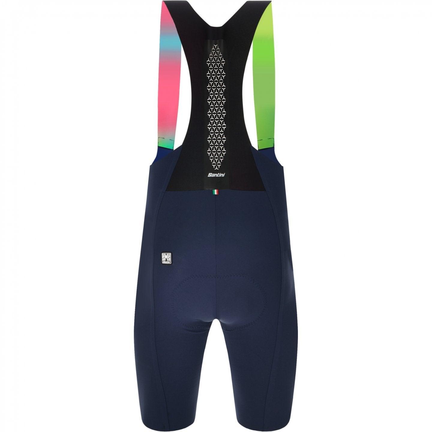 Santini Unico Men's Cycling Bibshorts (Blue) | Cycling Gears Hub