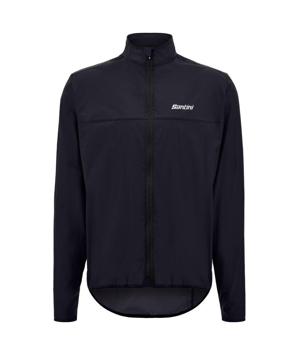 Santini Ventus Wind Men's Cycling Jacket (Black) | Cycling Gears Hub - Cycling Gears Hub