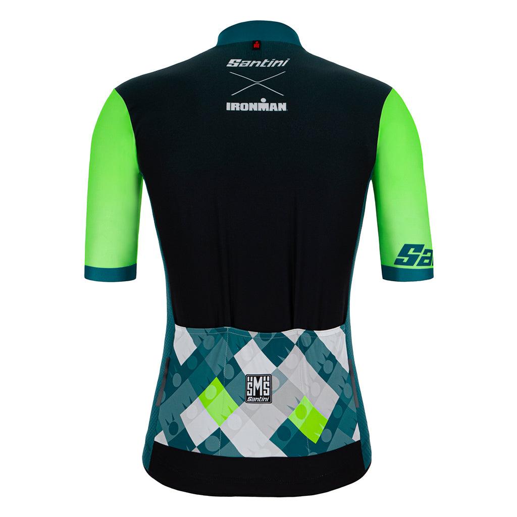 Santini Vis Ironman Mens Cycling Jersey (Fluo Green) | Cycling Gears Hub
