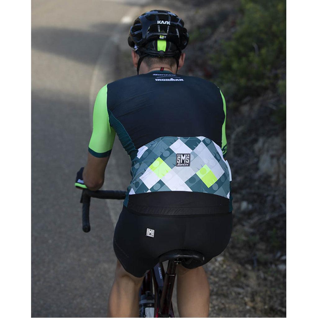 Santini Vis Ironman Mens Cycling Jersey (Fluo Green) | Cycling Gears Hub
