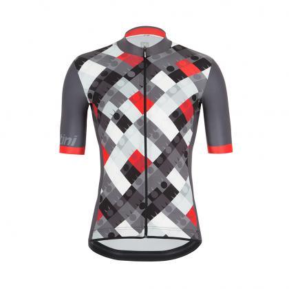 Santini Vis Ironman Mens Cycling Jersey (Red) | Cycling Gears Hub