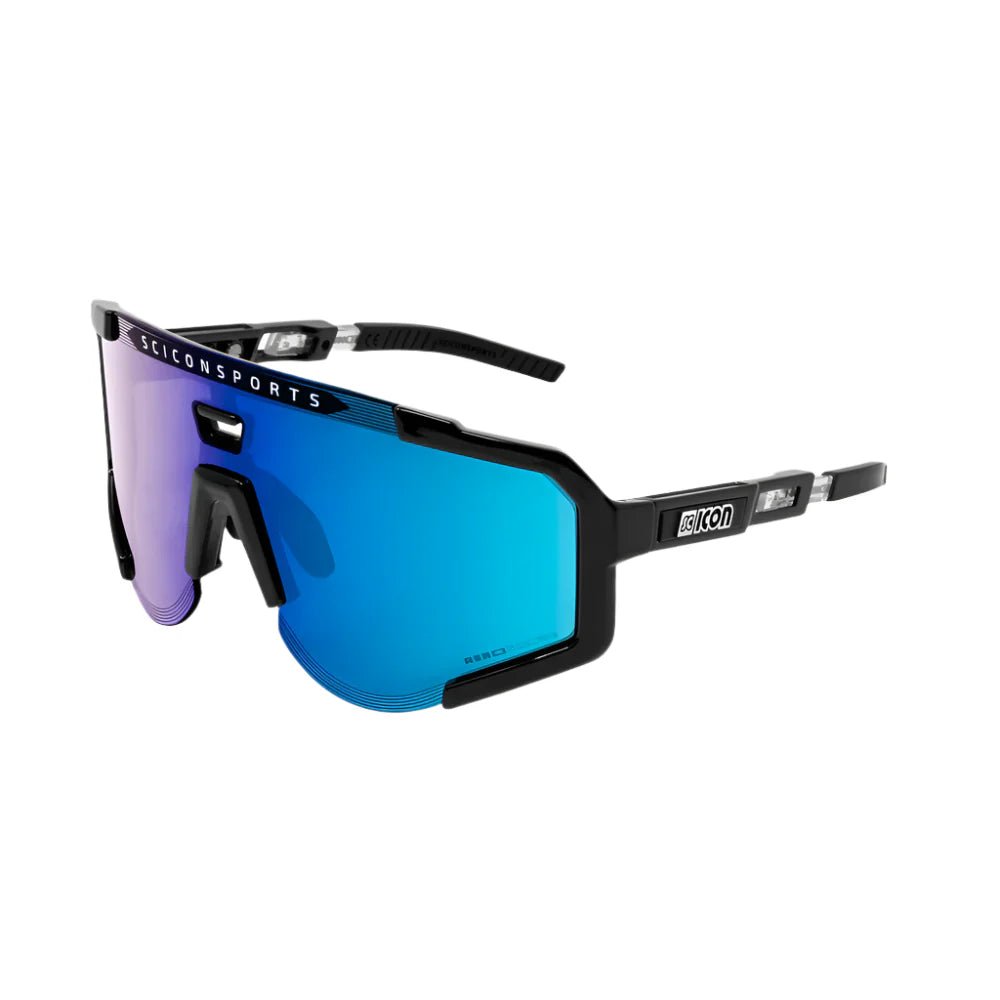 Scicon Aeroscope Sport Sunglasses (Black Gloss/Multimirror Blue) | Cycling Gears Hub - Cycling Gears Hub