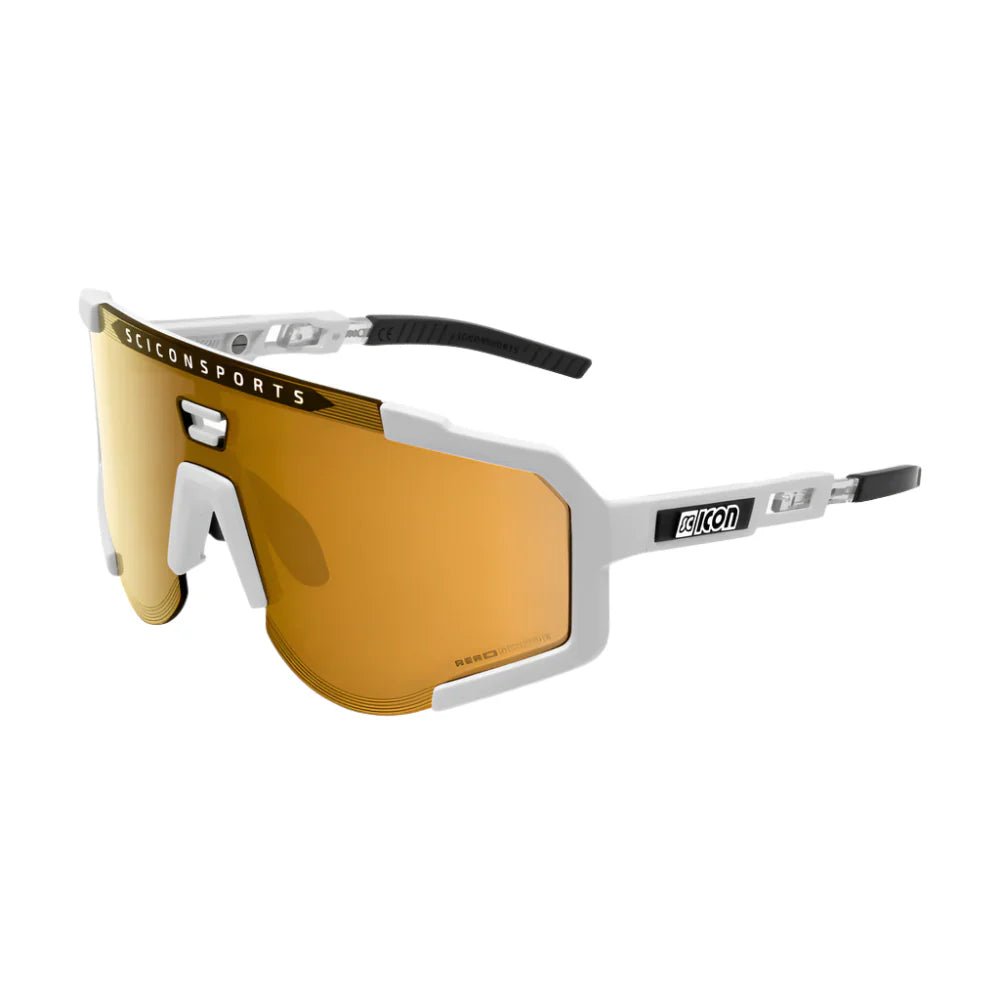 Scicon Aeroscope Sport Sunglasses (White Gloss/Multimirror Bronze) | Cycling Gears Hub - Cycling Gears Hub