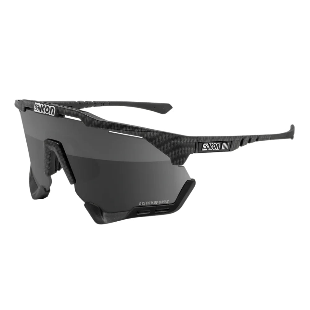 Scicon Aeroshade XL Sport Sunglasses (Carbon Matt/Multimirror Silver) | Cycling Gears Hub - Cycling Gears Hub