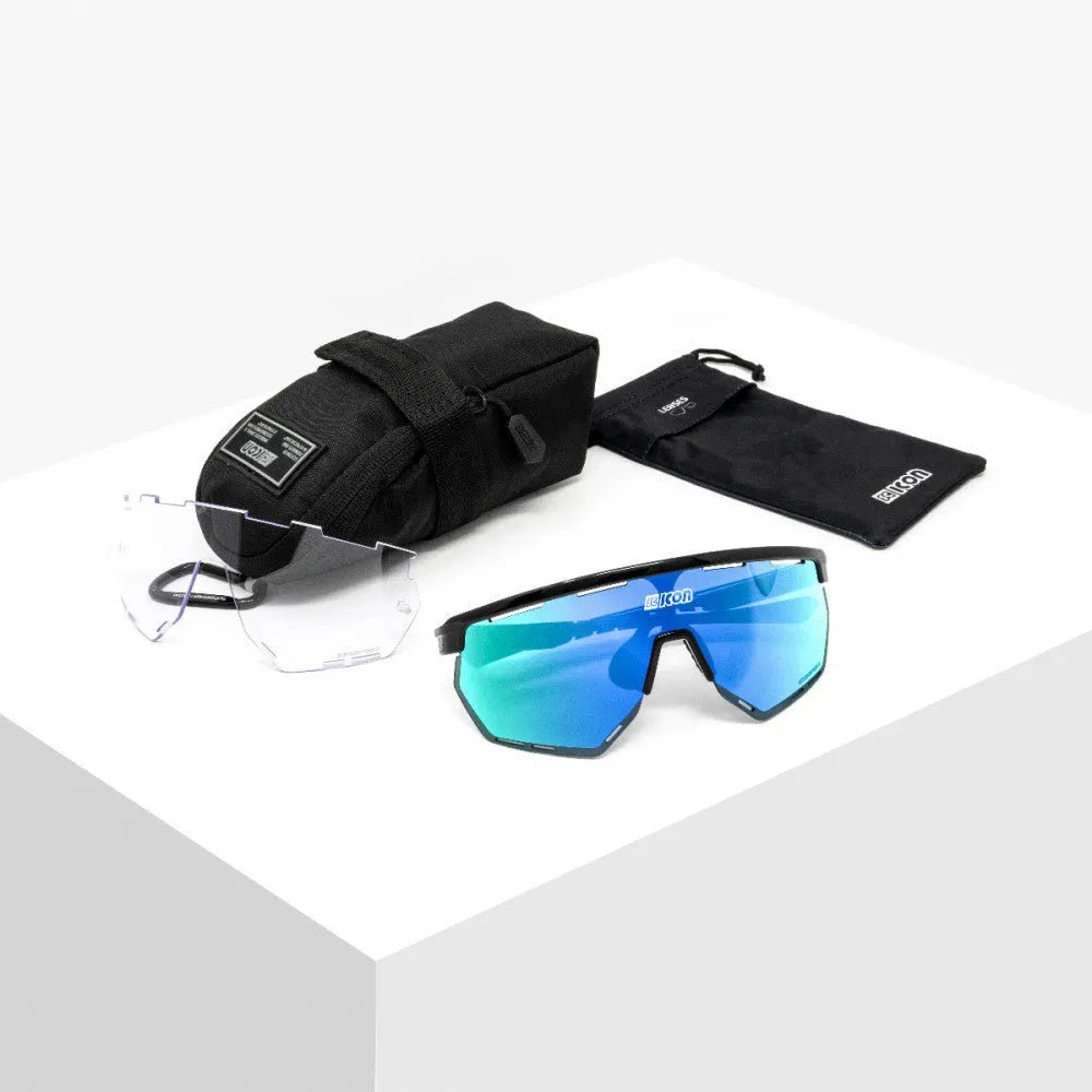 Scicon Aerowing Sport Sunglasses (Multimirror Blue/Black) | Cycling Gears Hub - Cycling Gears Hub