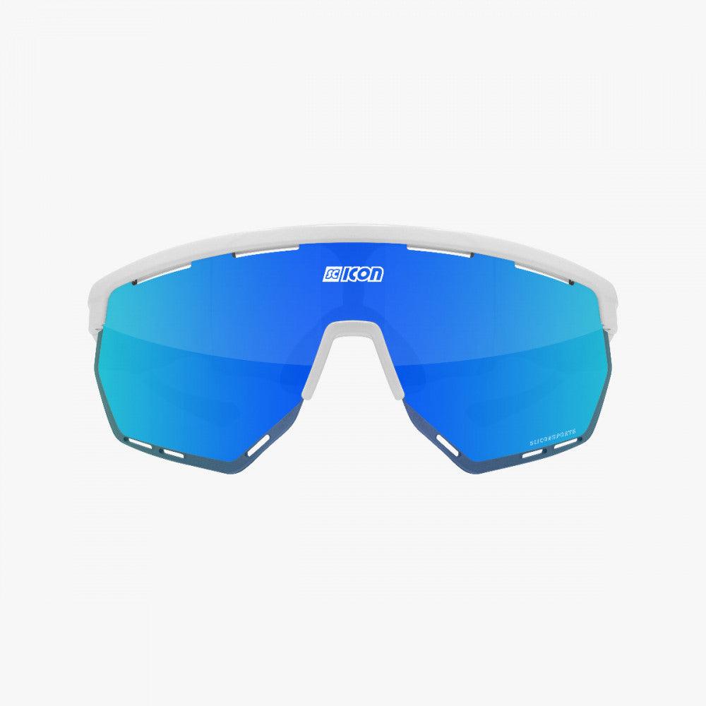 Scicon Aerowing Sport Sunglasses (Multimirror Blue/White Gloss) | Cycling Gears Hub - Cycling Gears Hub