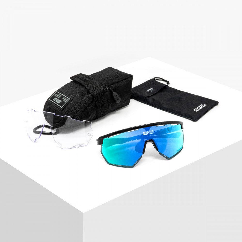 Scicon Aerowing Sport Sunglasses (Multimirror Blue/White Gloss) | Cycling Gears Hub - Cycling Gears Hub