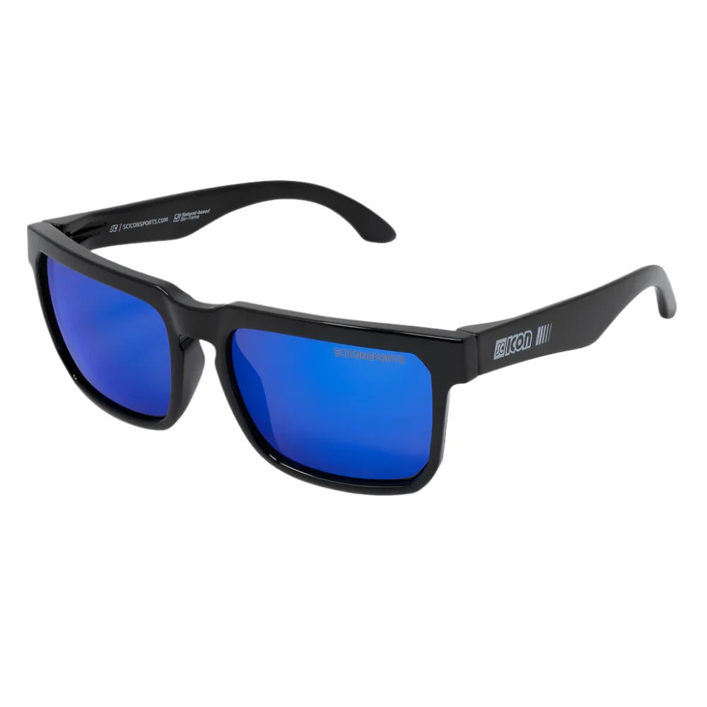 Scicon Gallio Sport Sunglasses (Black Gloss/Multimirror Blue) | Cycling Gears Hub - Cycling Gears Hub