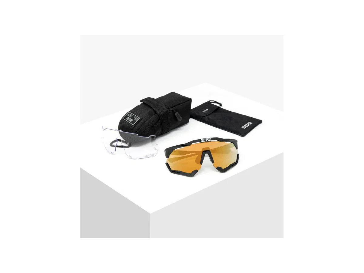 SCICON EYEWEAR | AEROSHADEXL FRAME BLACK GLOSS | MULTIMIRROR BRONZE+CLEAR F BLACK