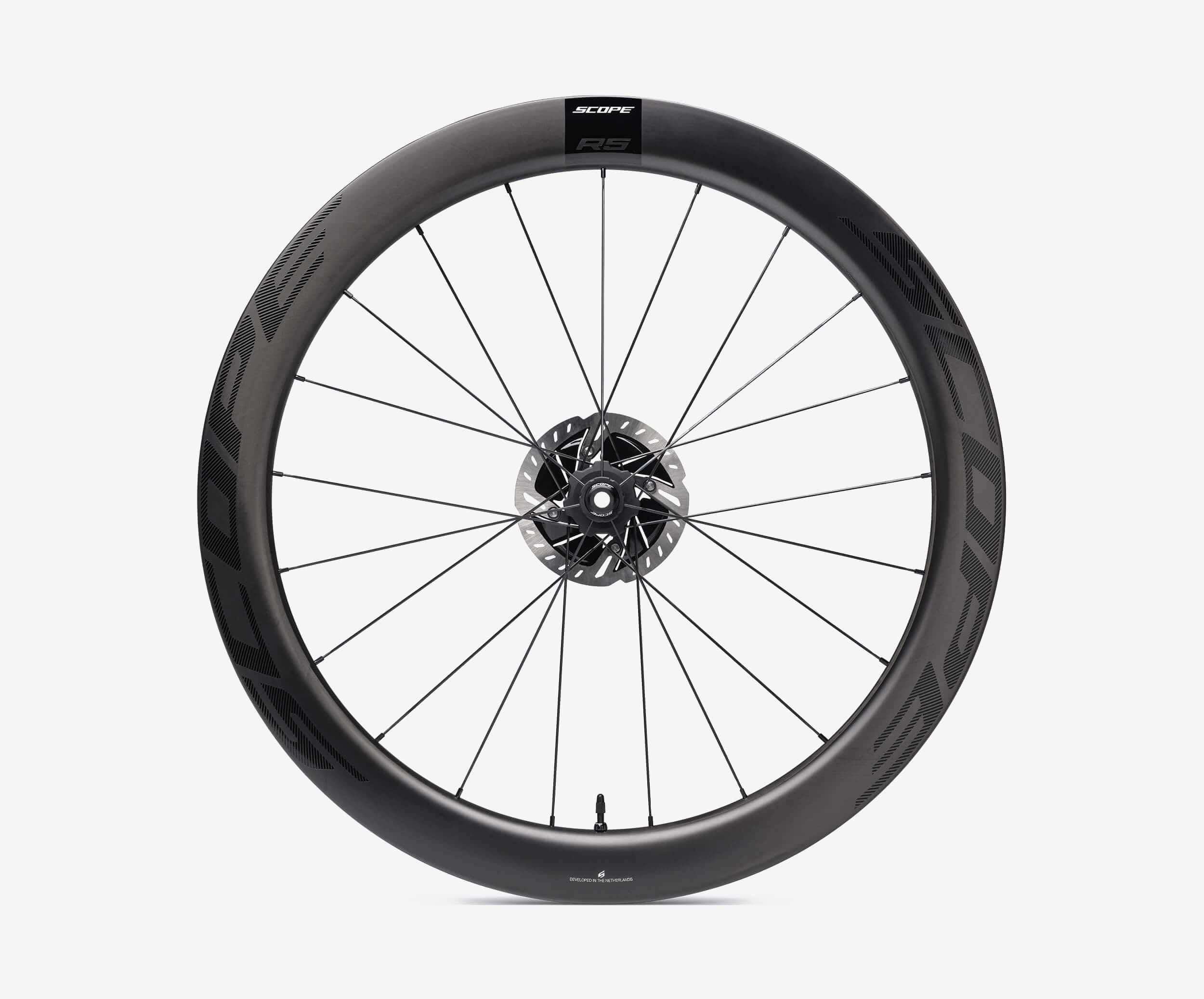 Scope R5 Carbon Tubeless Ready Disc Brake Wheel - Shimano (Black) | Cycling Gears Hub - Cycling Gears Hub