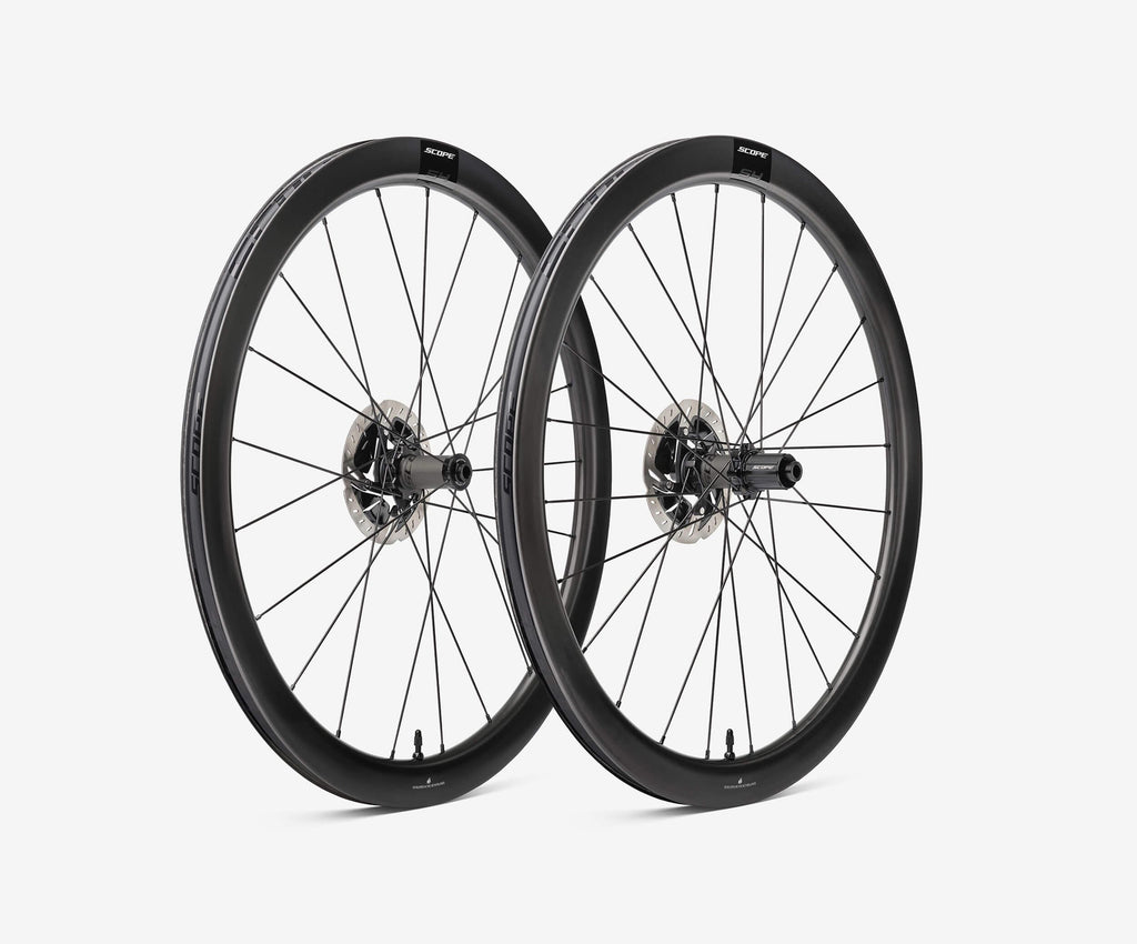 Scope S4 Carbon Tubeless Disc Brake Wheel - Shimano Micro Spline (Black) | Cycling Gears Hub - Cycling Gears Hub
