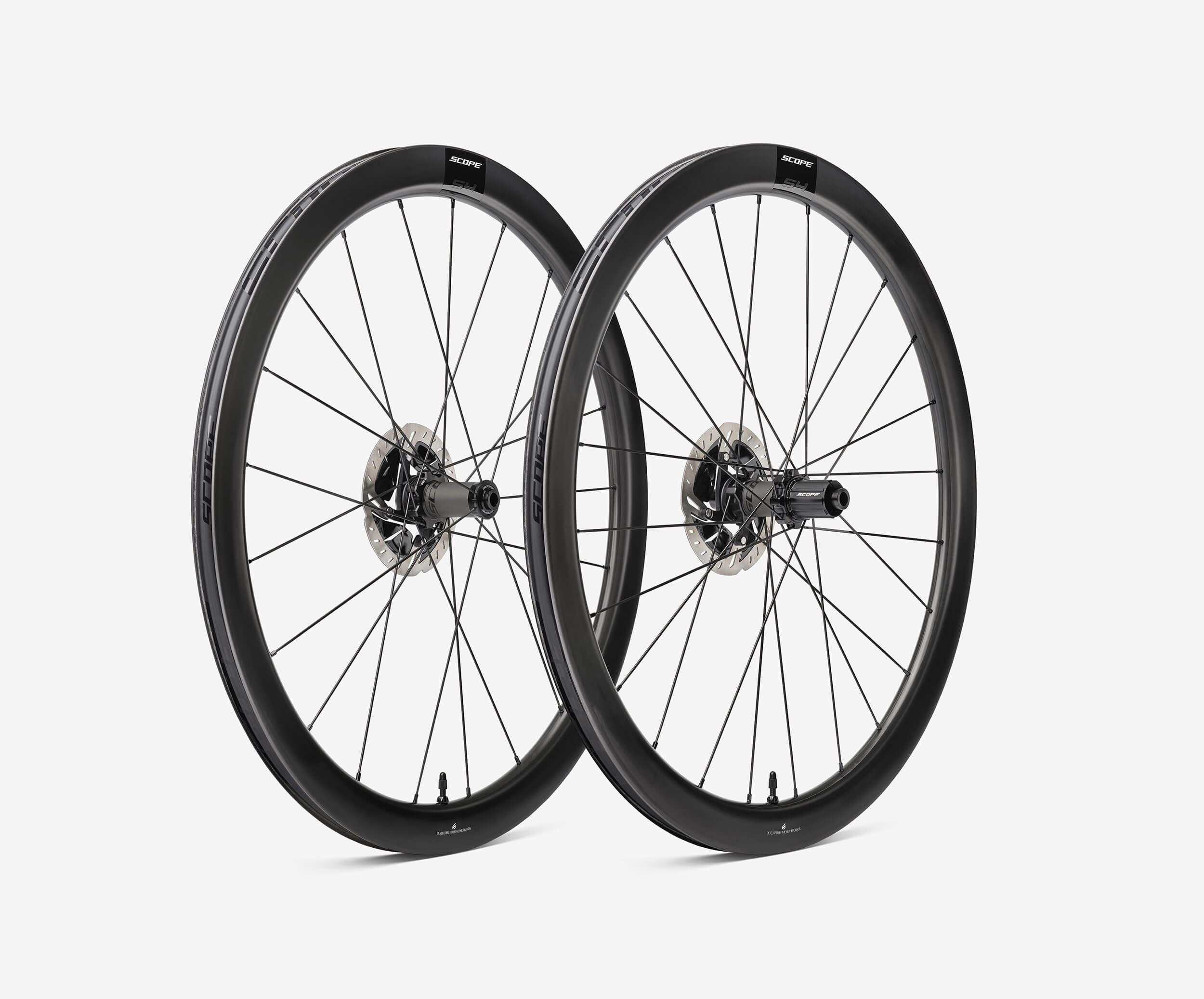 Scope S4 Carbon Tubeless Disc Brake Wheel - Shimano Micro Spline (Black) | Cycling Gears Hub - Cycling Gears Hub