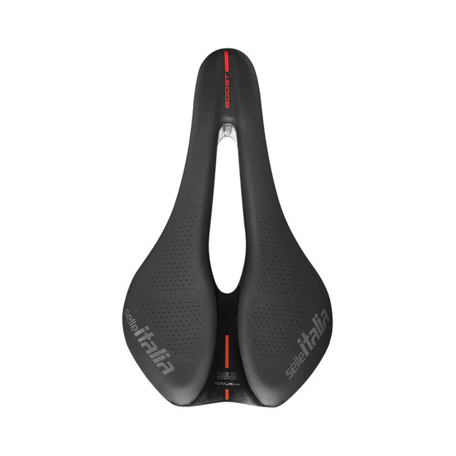 Selle Italia Novus Boost Evo Superflow Carbon Saddle – Ultralight Road Bike Saddle with Carbon Rails & Pressure - Relief Cutout (165g) - Cycling Gears Hub